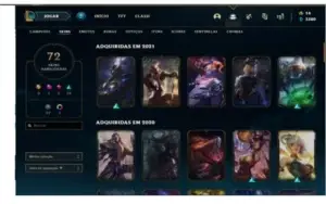 CONTA LOL 72 SKINS OURO 3