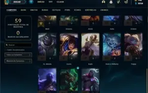 Conta Platina 4 com 33 Champs e 10 Skins