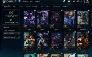 Conta Platina 4 com 33 Champs e 10 Skins