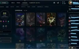 Conta gold solo-88 skins(2 ultimate,4 lendaria e 32 legados)