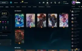 Conta LV 650, Ouro 4, 592 skins, todos os campeões