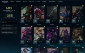 Conta LV 650, Ouro 4, 592 skins, todos os campeões