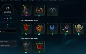 141 Skins, todos campeões e 15k de EA.