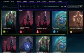 141 Skins, todos campeões e 15k de EA.