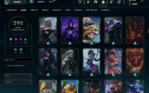 Esmeralda 1 com TODOS os champs e 290 Skins + 5 Vitoriosas