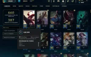 Esmeralda 1 com TODOS os champs e 290 Skins + 5 Vitoriosas