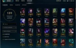 Conta LOL P1/103Champ/26 Skin/12 Páginas de runa