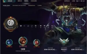 Conta LOL P1/103Champ/26 Skin/12 Páginas de runa