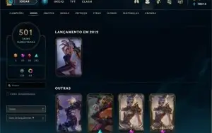 Conta de lol LVL 434, 476 skins all champs, MMR diamante 1