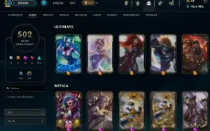 Conta League of Legends - 502 skins