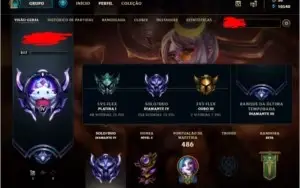Conta de LOL 2300R$ em skins - Último elo - D4