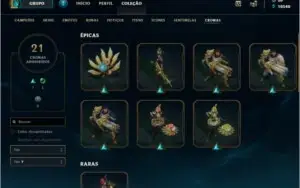 Conta de LOL 2300R$ em skins - Último elo - D4