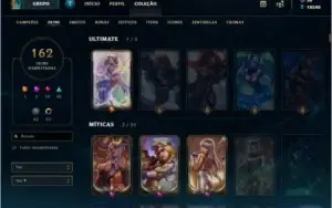 Conta de LOL 2300R$ em skins - Último elo - D4