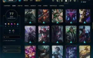 Unranked com 150 Champs e 77 Skins ( ADC / TOP )