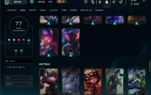 Unranked com 150 Champs e 77 Skins ( ADC / TOP )