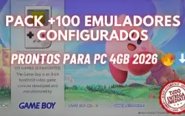 PACK +100 Emuladores Configurados Prontos para PC 4GB 2026
