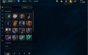 CONTA PLATINA II 58 CHAMPS E  22 SKINS