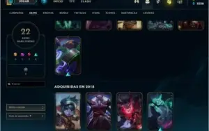 CONTA PLATINA II 58 CHAMPS E  22 SKINS