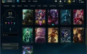 CONTA PLATINA II 58 CHAMPS E  22 SKINS