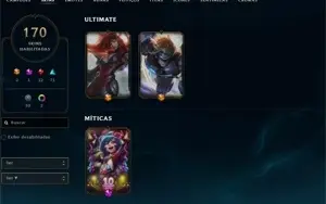 Conta de LoL - 170 Skins + Todos os Campeões!!!
