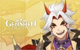 Contas Genshin Impact AR 5 com Arataki Itto