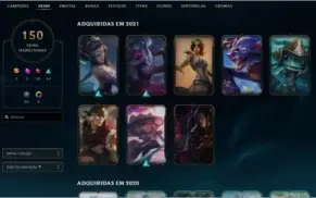 Conta com 150 Skins