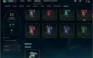 CONTA D1 (Várias skins e cromas de criador de conteúdo)