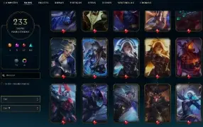 Conta Full Acesso - 165 Campeões - 233 Skins