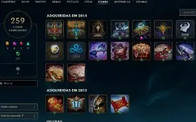 Conta Full Acesso - 165 Campeões - 233 Skins