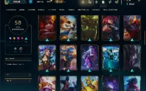 Prata 4 com 100 Champs e 58 Skins ( JG / ADC / TOP )