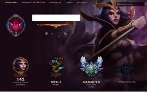 Conta league of legends - diamante 2 / 75pdl