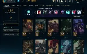 Unranked com 125 Champs e 30 Skins ( JG / TOP / MID )