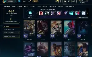 Unranked com 125 Champs e 30 Skins ( JG / TOP / MID )