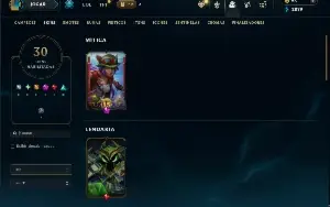 Unranked com 125 Champs e 30 Skins ( JG / TOP / MID )