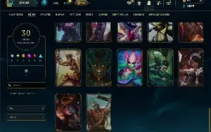 Unranked com 125 Champs e 30 Skins ( JG / TOP / MID )