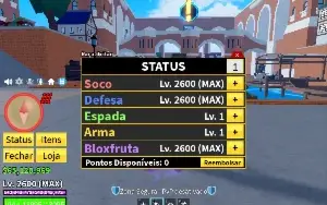 Conta no Roblox Blox Fruits PC LEV 2600