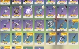 Vendo diluc + keqing + arma 5