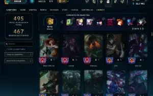 Prata 4 com TODOS os champs e 151 Skins