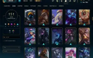 Prata 4 com TODOS os champs e 151 Skins