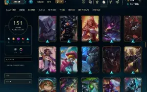 Prata 4 com TODOS os champs e 151 Skins
