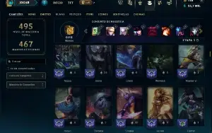 Prata 4 com TODOS os champs e 151 Skins