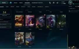 Conta de lol unranked 27 champs 7 skins