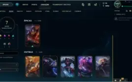 Conta de lol unranked 27 champs 7 skins