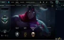 Conta de lol unranked 27 champs 7 skins