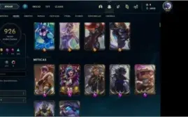 CONTA LEAGUE OF LEGENDS, 926 SKINS, COMPLETA