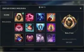 ESMERALDA III + 9 SKINS + 47 CAMPEÕES + PASSE WILD 2ª TEMPO