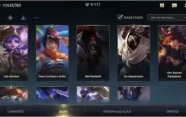 ESMERALDA III + 9 SKINS + 47 CAMPEÕES + PASSE WILD 2ª TEMPO