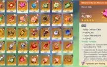 CONTA ZHONGLI C2, KEQING C1 + 4 PERSONAGENS 5*, E 4 ARMAS 5*