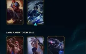 Conta de LOL - Skins vitoria desde 2018 até agora