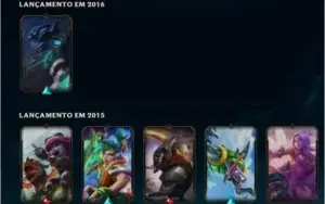 Conta de LOL - Skins vitoria desde 2018 até agora